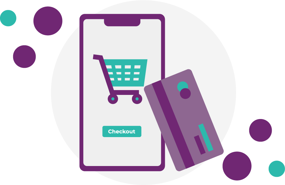person using a credit card to pay online